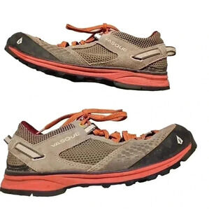 Vasque Women's  Traverse Hiking Vibram Shoes Women's 9.5 Taupe and Coral